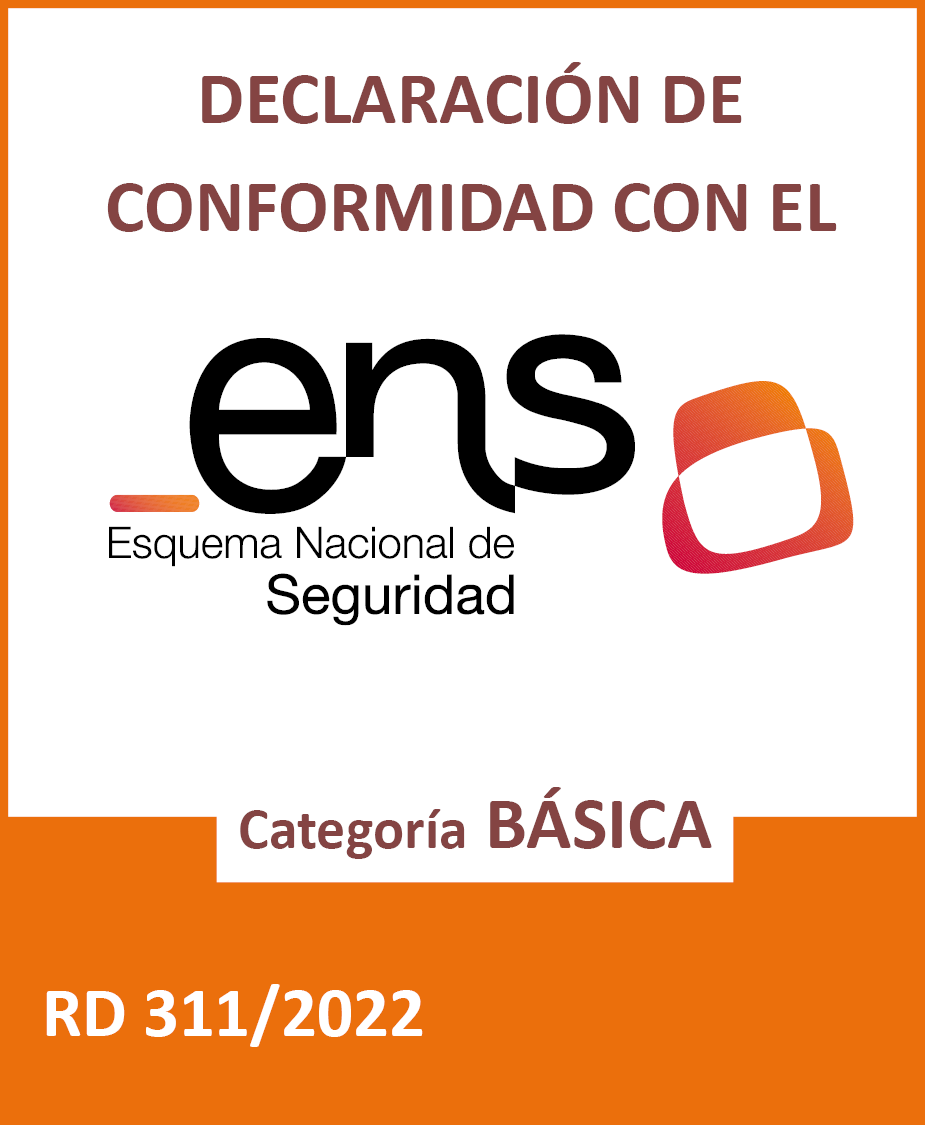Distintivo de conformidad con el Esquema Nacional de Seguridad (ENS)